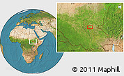 Satellite Location Map of Ayod