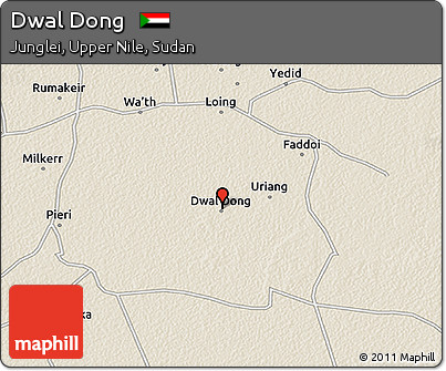 Shaded Relief 3D Map of Dwal Dong