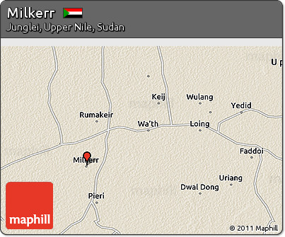 Shaded Relief 3D Map of Milkerr