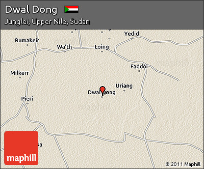 Shaded Relief 3D Map of Dwal Dong