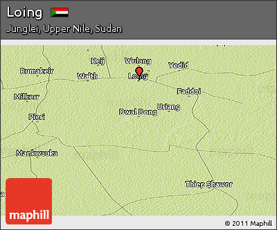Physical Panoramic Map of Loing