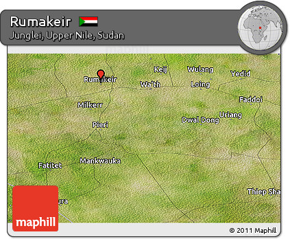Satellite Panoramic Map of Rumakeir