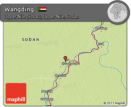 Physical 3D Map of Wangding