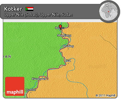 Political 3D Map of Kotker