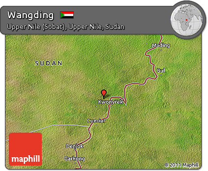 Satellite 3D Map of Wangding