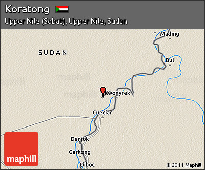 Shaded Relief 3D Map of Koratong