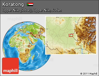 Physical Location Map of Koratong