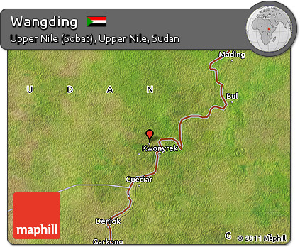 Satellite Map of Wangding