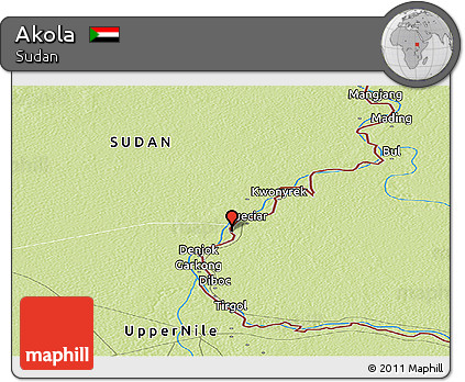 Physical Panoramic Map of Akola