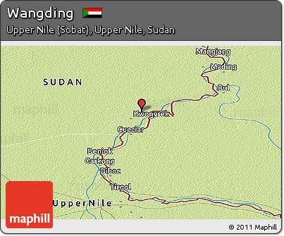 Physical Panoramic Map of Wangding