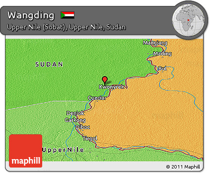 Political Panoramic Map of Wangding