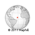 Outline Map of the Area around 8° 2' 17" N, 33° 4' 30" W, rectangular outline