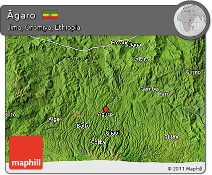 Satellite 3D Map of Āgaro