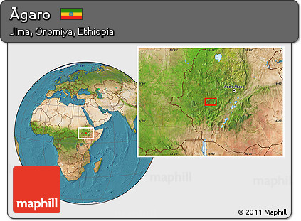 Satellite Location Map of Āgaro