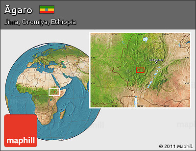 Satellite Location Map of Āgaro