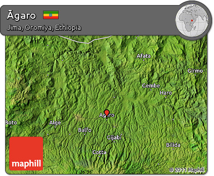 Satellite Map of Āgaro