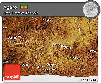 Physical Panoramic Map of Āgaro