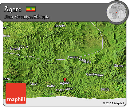 Satellite Panoramic Map of Āgaro