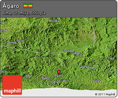 Satellite Panoramic Map of Āgaro