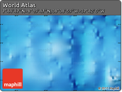 Physical Map of the Area around 8° 2' 17" N, 38° 10' 29" W