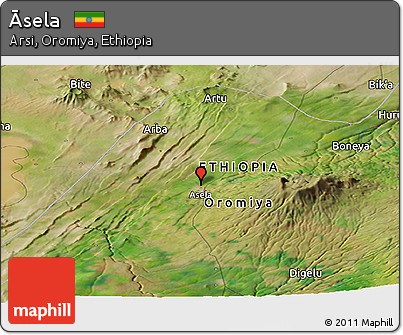 Satellite Panoramic Map of Āsela