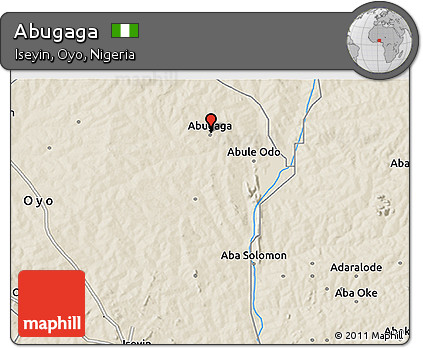 Shaded Relief 3D Map of Abugaga