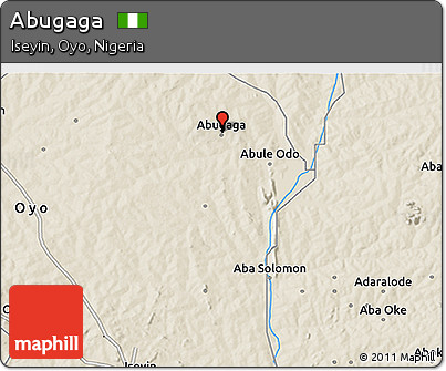 Shaded Relief 3D Map of Abugaga