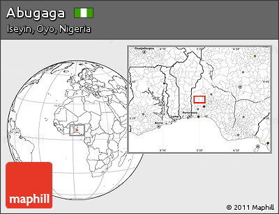 Blank Location Map of Abugaga