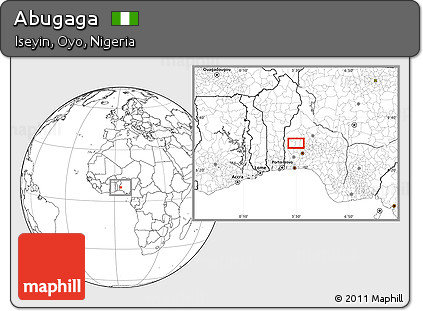 Blank Location Map of Abugaga