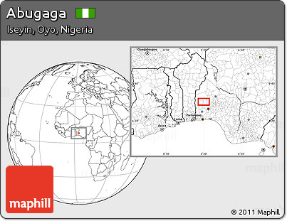 Blank Location Map of Abugaga
