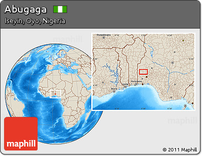Shaded Relief Location Map of Abugaga