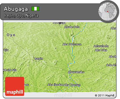 Physical Panoramic Map of Abugaga