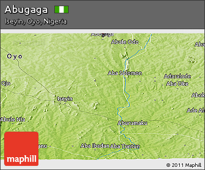 Physical Panoramic Map of Abugaga