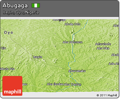 Physical Panoramic Map of Abugaga