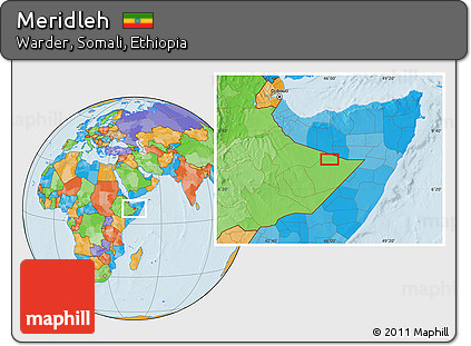 Political Location Map of Meridleh