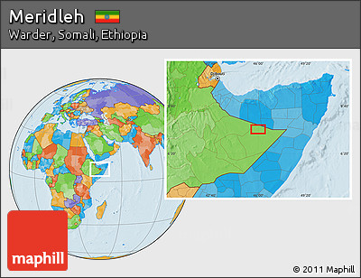Political Location Map of Meridleh