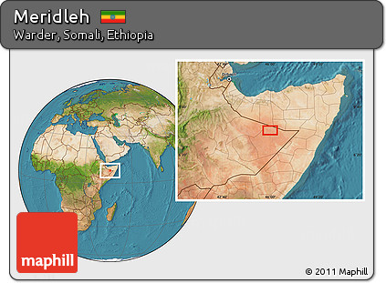 Satellite Location Map of Meridleh
