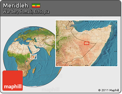 Satellite Location Map of Meridleh