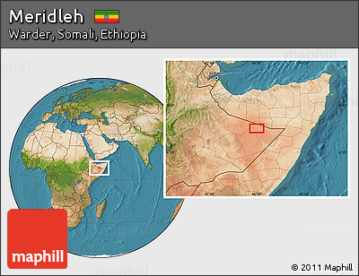 Satellite Location Map of Meridleh