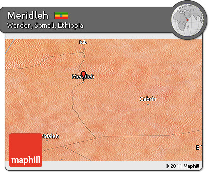 Satellite Panoramic Map of Meridleh