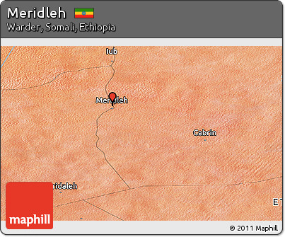 Satellite Panoramic Map of Meridleh