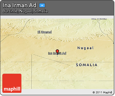 Physical Panoramic Map of Ina Irman Ad