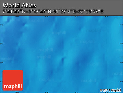 Physical Map of the Area around 8° 2' 17" N, 51° 55' 29" E