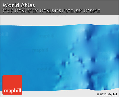 Physical 3D Map of the Area around 8° 2' 17" N, 55° 19' 30" E