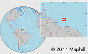 Gray Location Map of the area around 8° 2' 17" N, 56° 1' 29" W