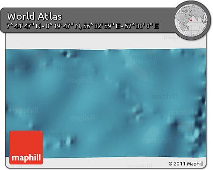 Satellite 3D Map of the Area around 8° 2' 17" N, 57° 1' 29" E