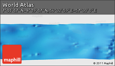 Physical Panoramic Map of the Area around 8° 2' 17" N, 57° 1' 29" E