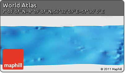 Physical Panoramic Map of the Area around 8° 2' 17" N, 57° 1' 29" E
