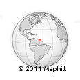 Outline Map of the Area around 8° 2' 17" N, 57° 43' 30" W, rectangular outline