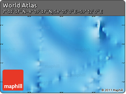 Shaded Relief Map of the Area around 8° 2' 17" N, 58° 43' 30" E
